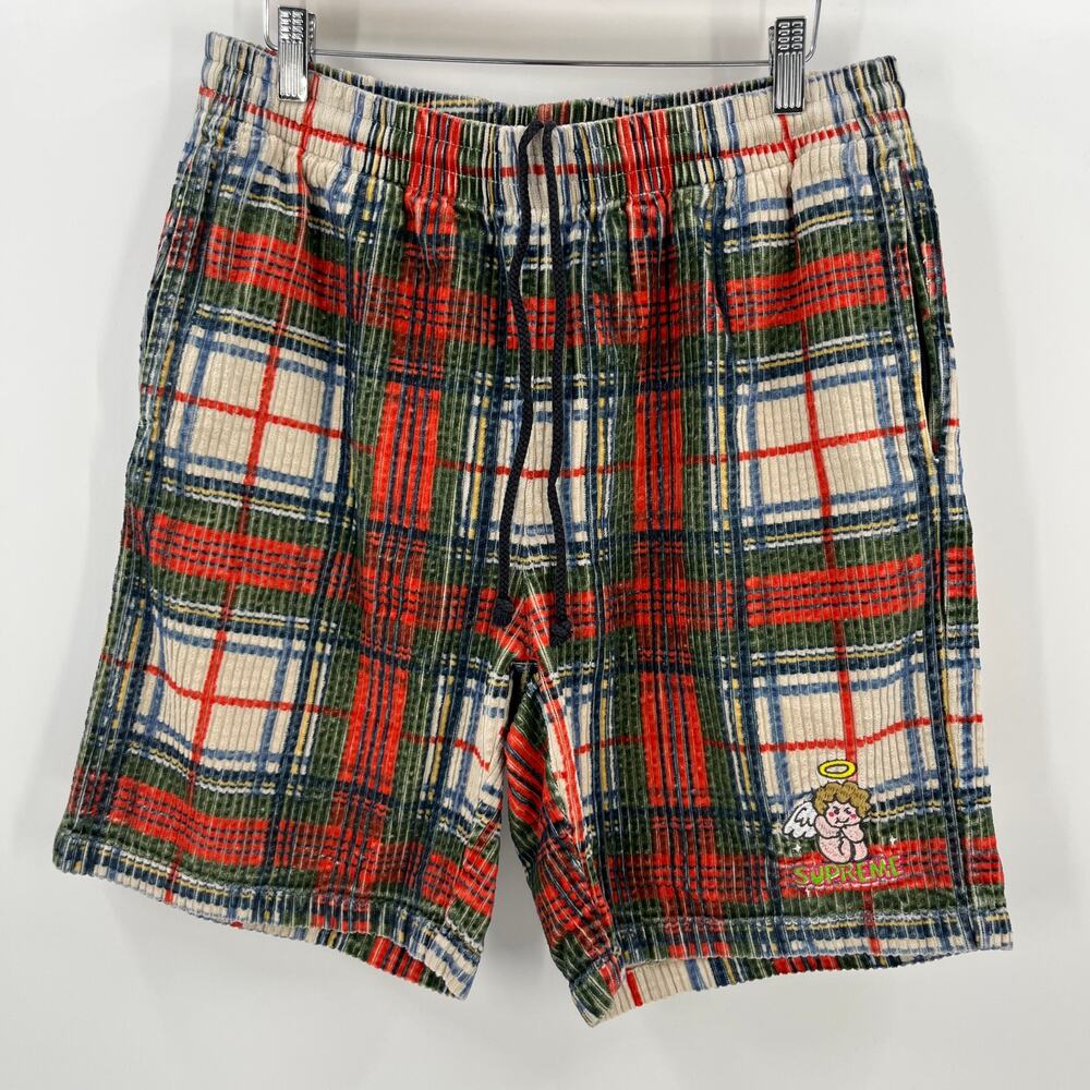 SS22 2022 Supreme NYC Corduroy Plaid Shorts M